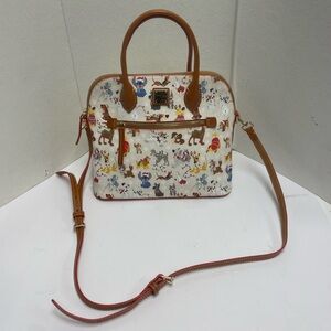 Dooney & Bourke Disney Dogs Santa Tails Christmas Holiday Satchel Shoulder Bag